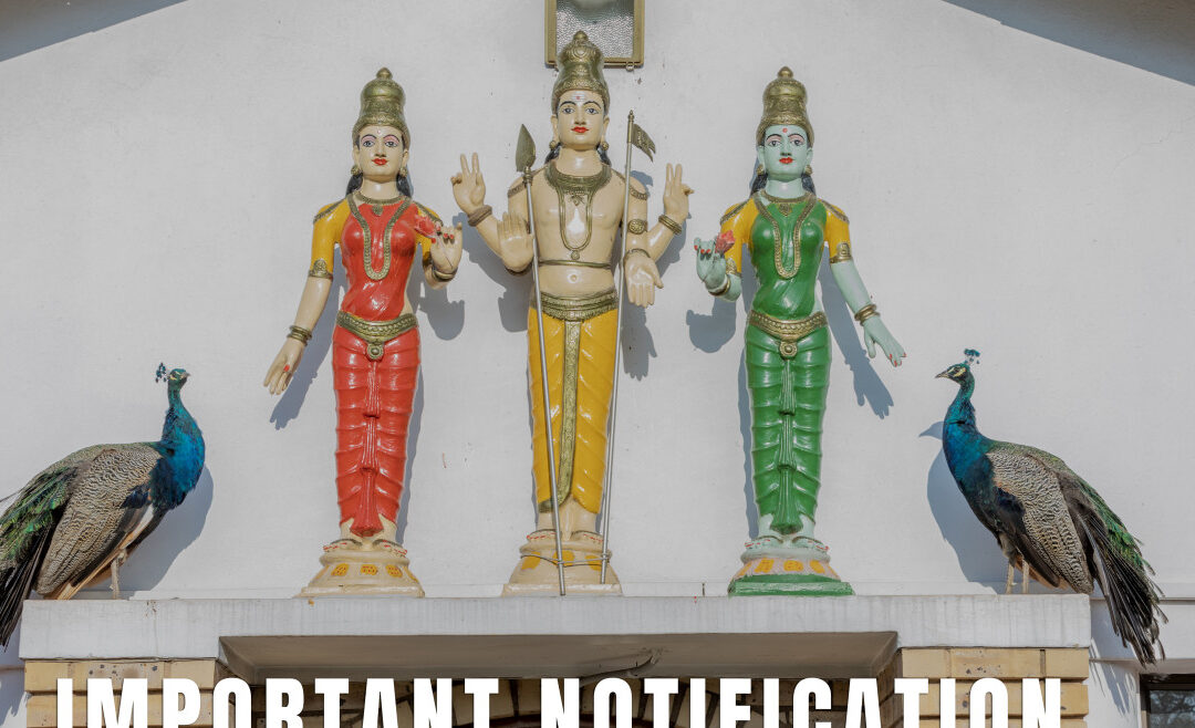 Maha Kumbabishekam Important Notification